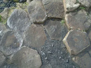 Close-up of polygonal stone paving